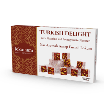 lokumani Nar Aromalı Antep Fıstıklı Lokum 350 Gr - ön