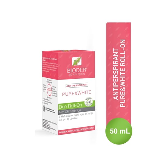 Bioder Antiperspirant Pure & White Koltuk Altı Deodorant Roll-on 50 Ml