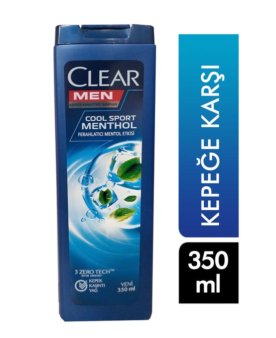Clear Men Şampuan 350 Ml Cool Sport Mentol Kepeğe Karşı Etkili