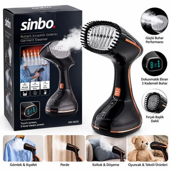 Sinbo Ssi-6632 ( 320ml Su Kapasite & Dakikada 26g Buhar ) Buharlı Kırışıklık Giderici ( 1500w )
