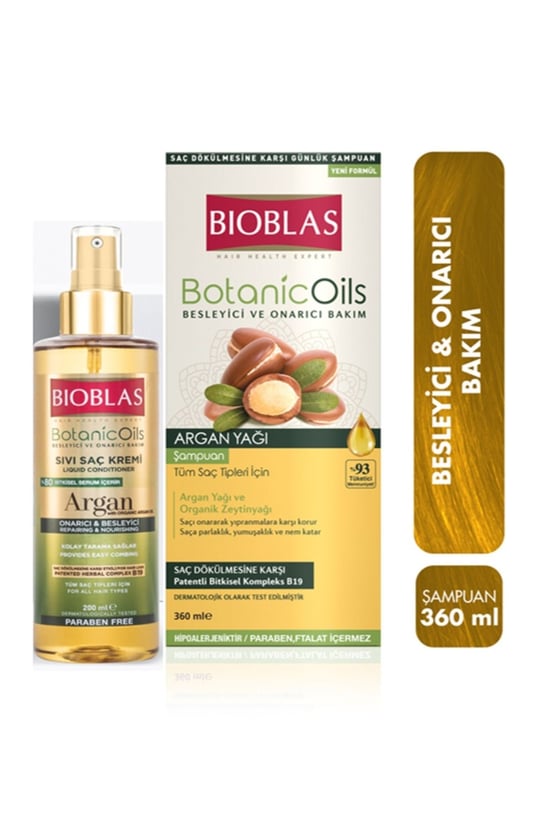 Bioblas Argan Şampuan 360 Ml +sıvı Saç Kremi