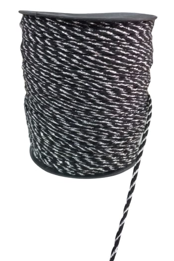 Bileklik İpi, Hediye Paketleme İpi, Şans, Bereket, Aşk, Şifa, Güç 5 Mm Pamuk 5 Metre Siyah