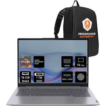 Lenovo Thinkbook 14 Gen 7 Ryzen 5 7535HS 16GB Ram 1tb SSD 14" Fhd+ Freedos 21MV001ATRP308 Notebook +