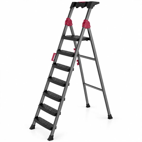 Lorenzo Mrd-106 ( 6+1 ) Basamaklı Metal Merdiven ( 150kg.taşıma )