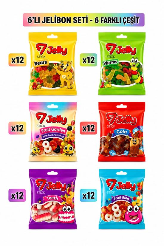 7 Stick Jelly Jelibon Seti