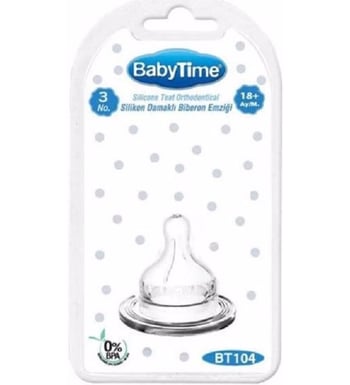 Babytime Silikon Geniş Ağız Biberon Emz. No 3 104