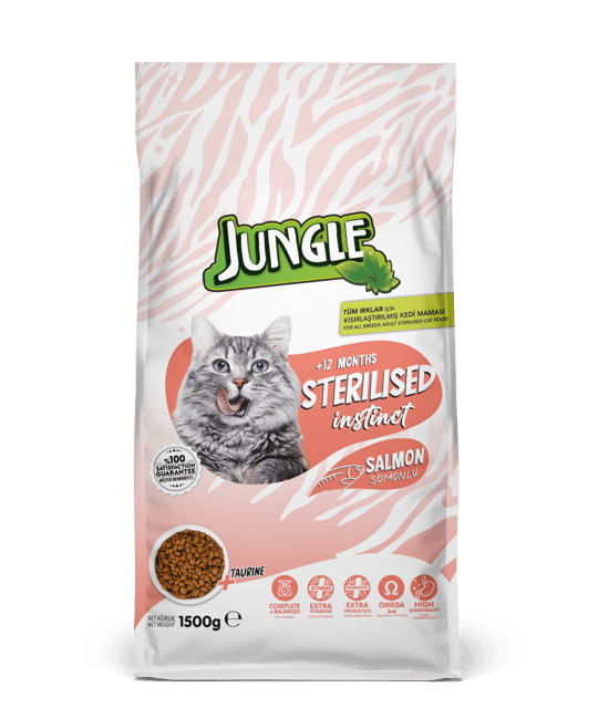 Jungle 1,5 Kg Kuru Kedi Maması Yetişkin Sterilesed Somonlu Jngp-012