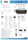 Lay-z-spa 6001f Hollywood Energy-efficient Luxe Airjet Şişme Spa Havuzu, Led Işıklı, 4-6 Kişilik