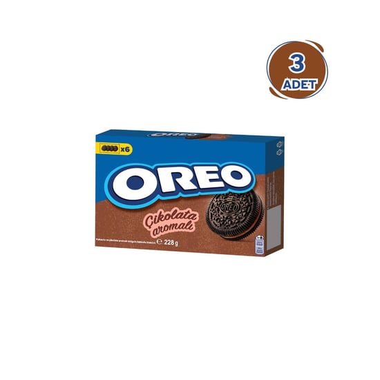 Oreo Bisküvi Çikolatalı 228gr - 3 Paket