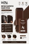 Wou Beyaz Kapatıcı Tarak Uçlu Hair Stick 15 Gr Kahverengi