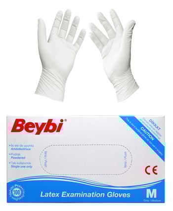 beybi, eldiven, beyaz eldiven, lastik eldiven, laboratuvar eldiveni, muayene eldiveni, ameliyat eldiveni, lateks eldiven, beybi orta boy lateks eldiven satın al, beybi orta boy lateks eldiven fiyat