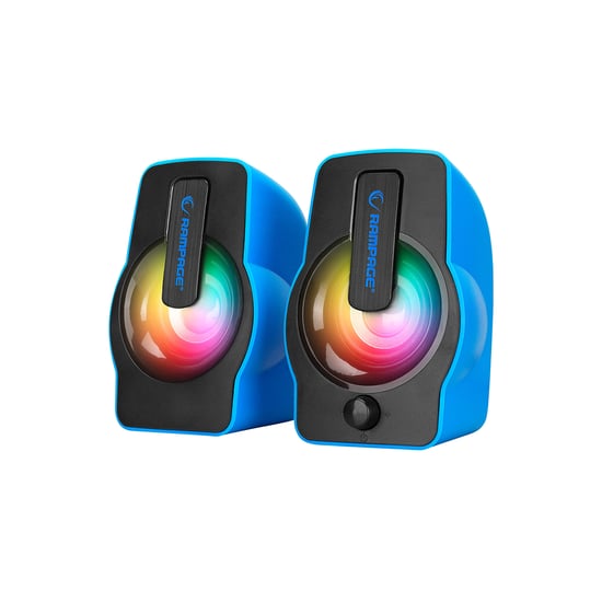 Rampage Falsetto Rms-g7 ( Mavi & Rgb Işıklı ) ( 1+1 ) Hoparlör Speakaer Set ( Usb Kablo ) 2.0 Multimedya & 6w