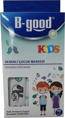 Bgood Desenli̇ Çocuk Maskesi̇ 10lu 