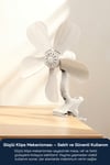 Sf-7707 Klipsli Vantilatör 10w 5 Kanatlı Mini Fan Sessiz Taşınabilir Fan