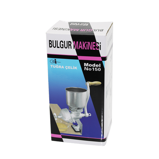 Tuğra Çelik Model No-150 ( Bulgur & Tahıl ) Makinesi ( Kollu Öğütücü ) ( Mengene Sıkıştırmalı Kullanım )