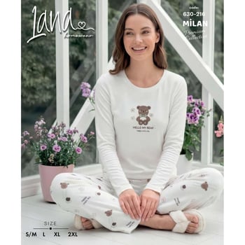 Lana 630-216 Milan Soft Bis.yaka Pijama Takımı
