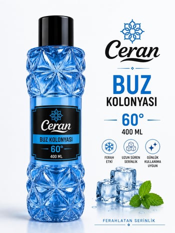 400 Ml Buz Kolonyası Ceran Pet Şişe
