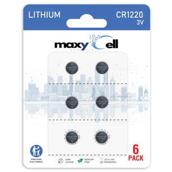 Maxycell 6 Adet Cr1220 Dl1220 1220 Lır1220 3v Maxycell Lityum Pil Lityum Düğme Pil