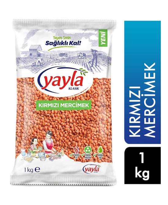 Yayla Kırmızı Mercimek 1000 Gr