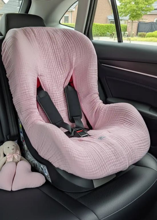 Muslin Oto Koltuk Kılıfı Pembe