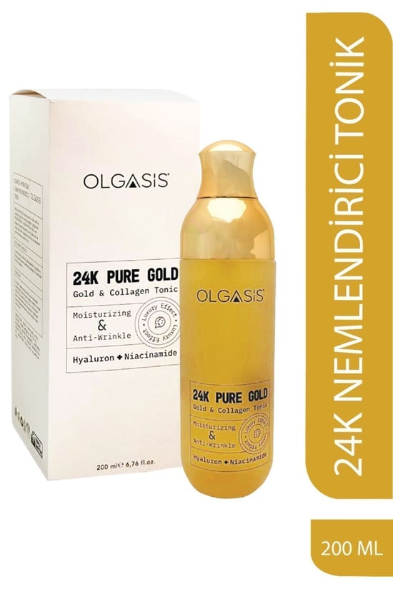 Olgasis 24k Saf Altın Nemlendirici Parıltılı Tonik 200 Ml