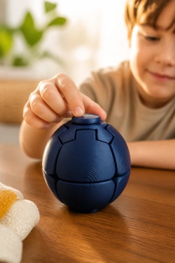 Çevirmeli Stres Topu / Stres Oyuncağı / Spinner Ball Lacivert