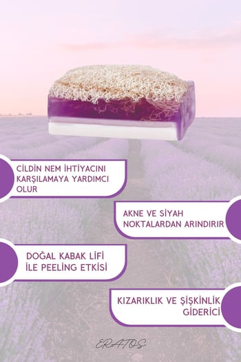 Eratos Lavanta Özlü Kabak Lifli Peeling Sabunu
