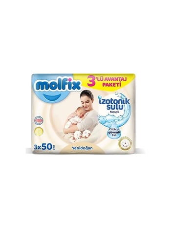 Molfix Islak Mendil 3x50'li İzotonik Sulu Yenidoğan