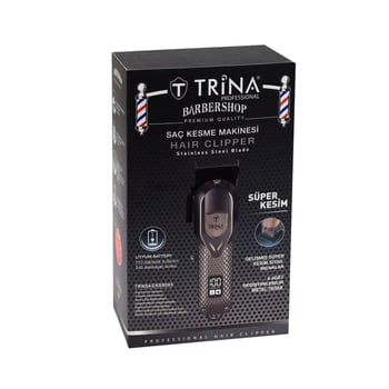 Trina Profesyonel Saç ve Ense Kesme Makinesi Silver Trnsacks0045-s