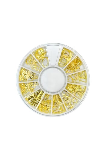 Misyul Tırnak Süsleme Taşı 12 Gözlü Mix Paket Gold Kalp-oval Mıs-2082