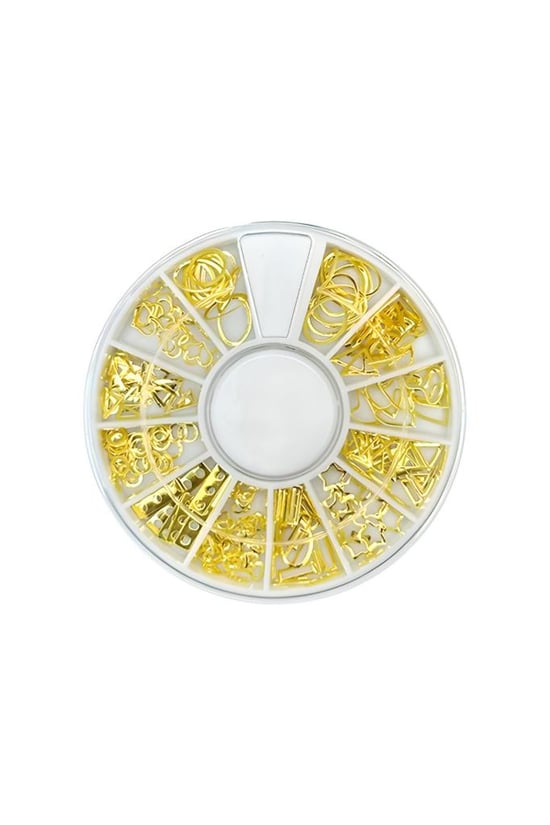 Misyul Tırnak Süsleme Taşı 12 Gözlü Mix Paket Gold Kalp-oval Mıs-2082