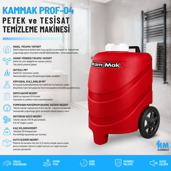 Kammak Prof-04 Isıtıcılı Petek Temizleme Makinesi