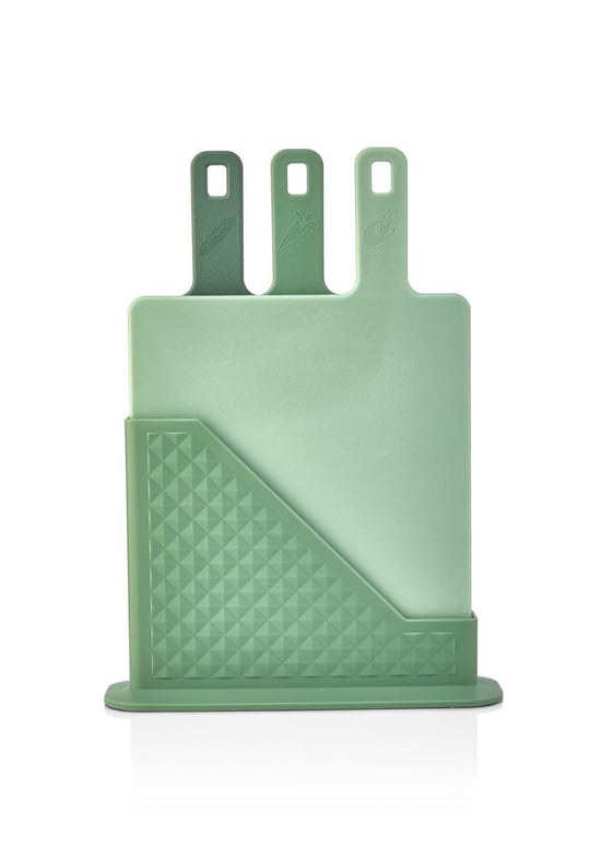 Moi Saplı Standtlı Kesme Tahtası Seti 4 Parça-çoklu Doğrama Tahtası Ekmek Sebze Et Kesim Panosu