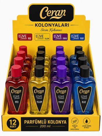 Ceran Kolonya Parfümlü Kolonya Karton Standlı 200 Ml