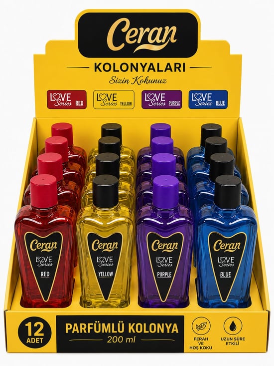 Ceran Kolonya Parfümlü Kolonya Karton Standlı 200 Ml