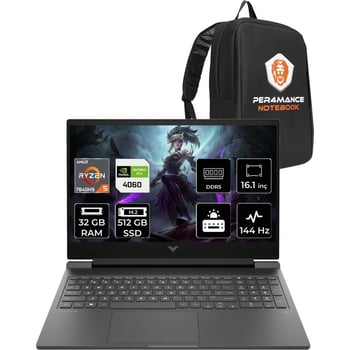 HP Victus 16 Ryzen 5 7640HS RTX 4060 32GB RAM 512GB SSD 16.1" FHD 144Hz FreeDOS 7Z4M8EAPN320 Gaming 