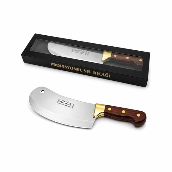 Erinox Ps-0110 ( 2 No ) ( Sarı ) ( Soğan & Kokoreç ) ( Zırh ) Satır Bıçak ( Dövme Paslanmaz Çelik )