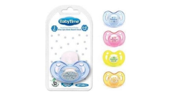Babytime Emzik Silikon Damaklı Desenli Bt-135