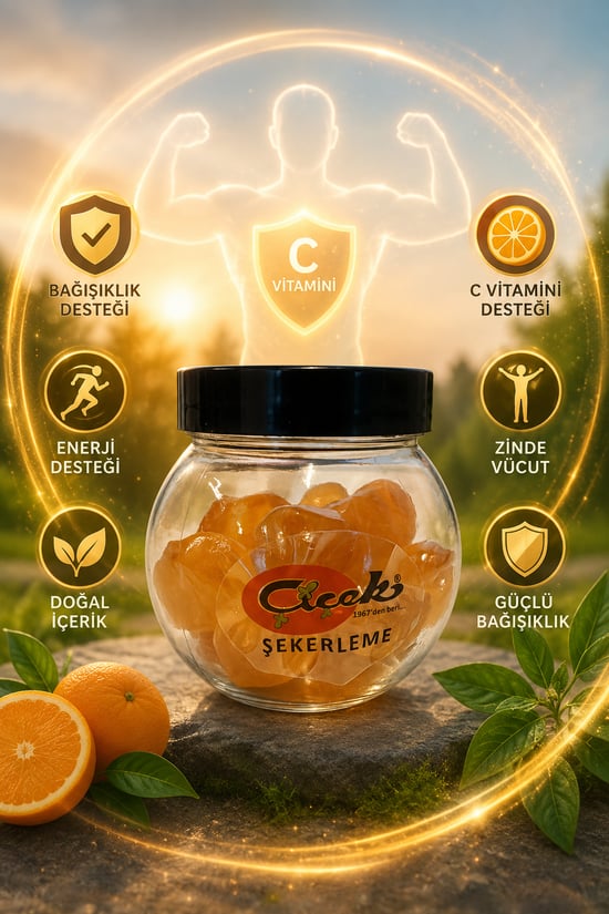 Çiçek Şekerleme C Vitamin Katkılı Akide Şekeri -100 Gr