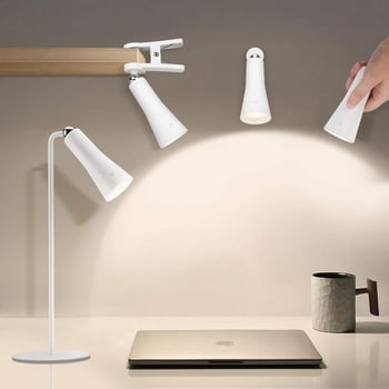 BUFFER® Çok Amaçlı Güçlü Manyetik Başlıklı 4’ü 1 Arada Portatif Beyaz LED Lamba Masaüstü, El Feneri,