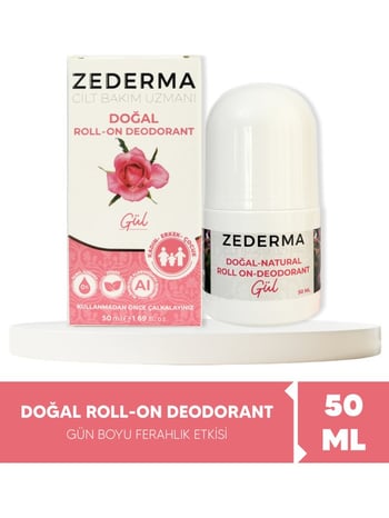 Zederma Doğal Roll-on Deodorant Gül
