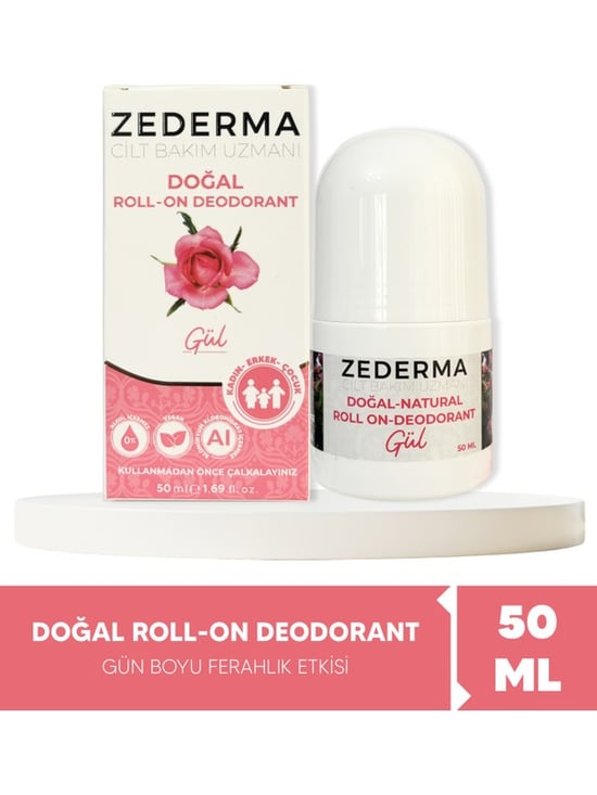 Zederma Doğal Roll-on Deodorant Gül