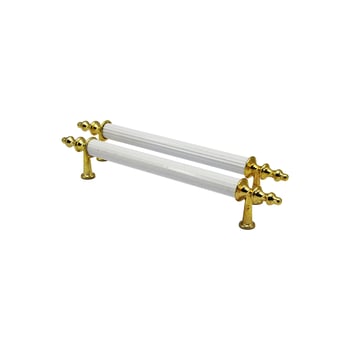 -921 ( Orta & 13cm ) ( Altın & Beyaz ) Boru Kulp