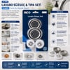 İ22-427 ( 4pcs ) Lavabo Süzgeç & Tıpa Seti ( 2 Boy Süzgeç & 2 Boy Plastik Tıpa )