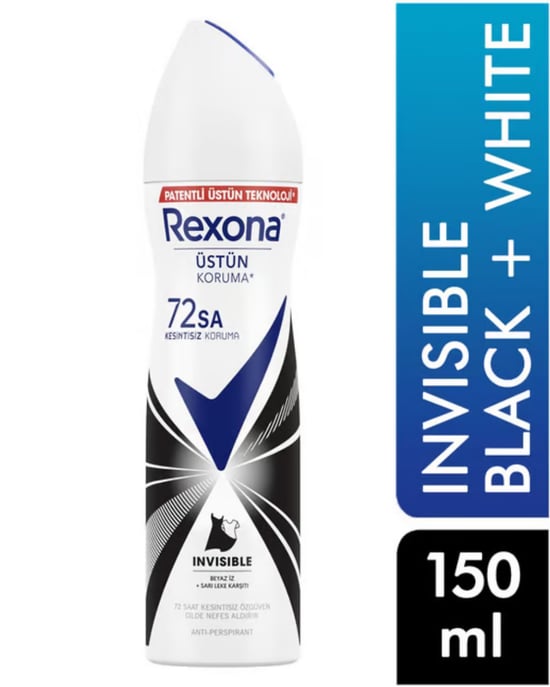 Rexona Kadın İnvisible Black White Deodorant 150 Ml