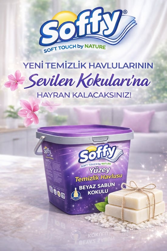 240 Adet'li Yüzey Temizleme Havlusu Beyaz Sabun ve Sirke Katkılı