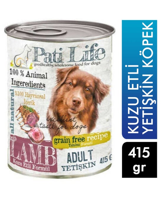 Pati Life Yetişkin Köpek Maması Konserve 415 g Kuzu Etli
