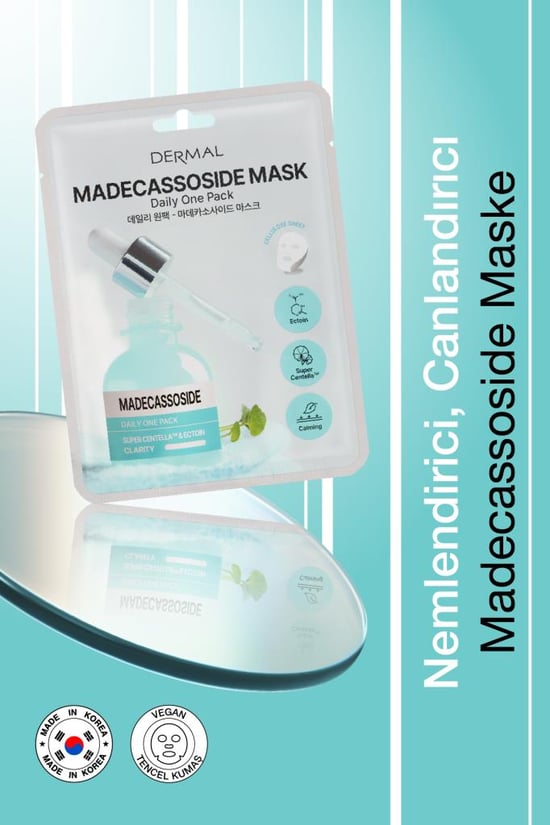 Dermal Kuru ve Yorgun Ciltler için Nemlendirici ve Canlandırıcı Madecassoside Kore Maskesi 23 Gr