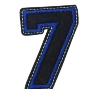 P Parla Aplike Ütü İle Yapışan 7  Rakamı  Arma 2x5 cm