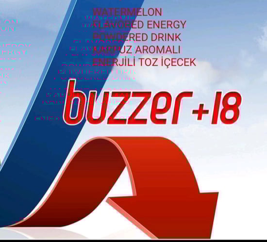 Buzzer +18 Karpuz Aromalı Toz Enerji İçecek 24lü
